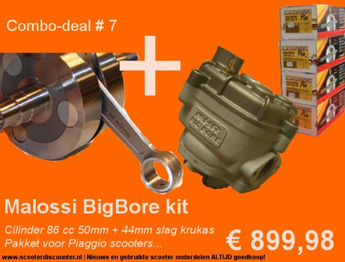 # 6 - Malossi Big Bore kit Piaggio scooters 86cc Cilinder+Krukas