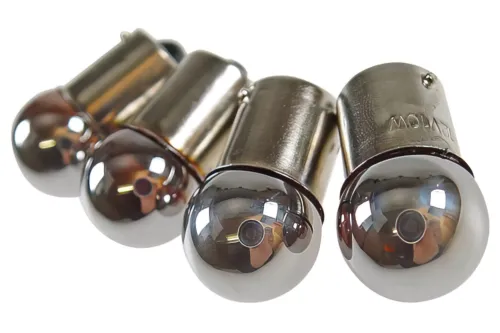 Controlelampjes STR8 (X4) BA15S 12V / 10W - 12V / 21W Chroom / Oranje