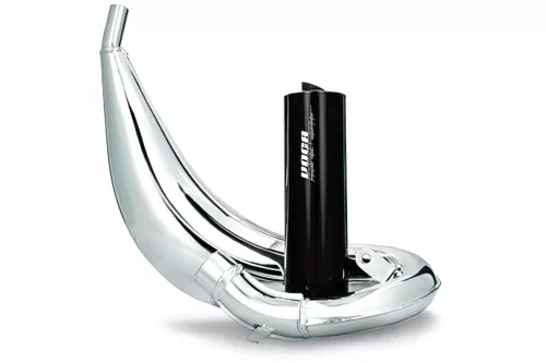 Uitlaat Voca Cross Verchroomd 50 / 70CC CE Zwart Rieju MRT