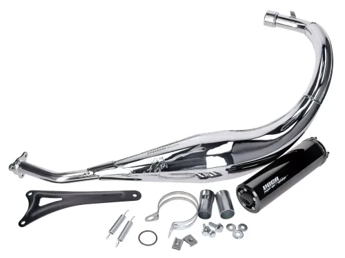 Uitlaat Voca 50/70CC (CE) Chroom / Zwart Aluminum Geluiddemper Beta RR 2012