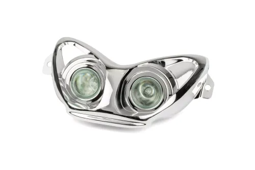 Twin Koplamasker Evolution Yamaha Aerox / Nitro Chrome CE-Markering