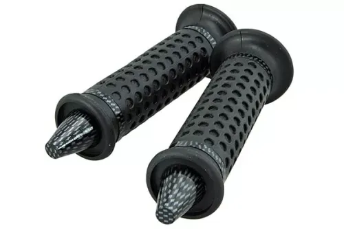Grips STR8 Konik Kegelvormige Eindkappen Zwart / Carbon  Look