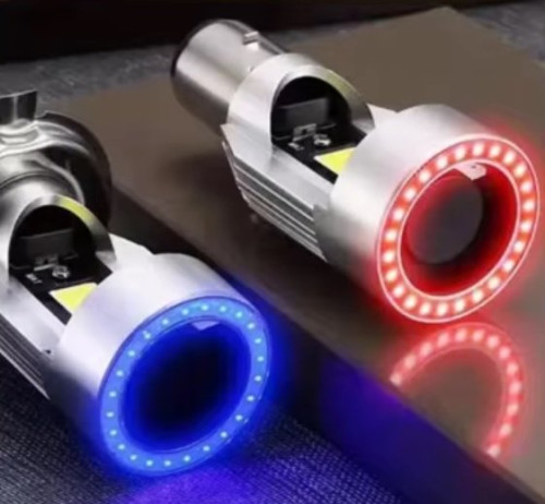 Led Ba20D Angeleye voor standaard koplamp - Rood (o.a. Piaggio Zip)