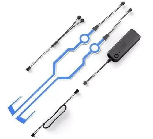 Helm verlichting scooterhelm LED - kleur: Blauw