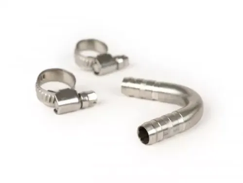 brandstofslangbocht 55掳 schuin  BGM pro  vespa (ø buiten = 10,0 mm, ø binnen = 7,0 mm)   rvs