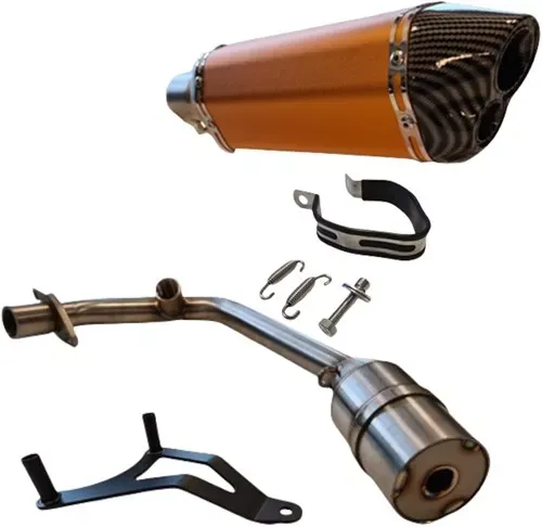 Uitlaat Alpha Styling - Piaggio Zip / Vespa Sprint 4T -  iGet Euro 4 (Orange / Carbon)