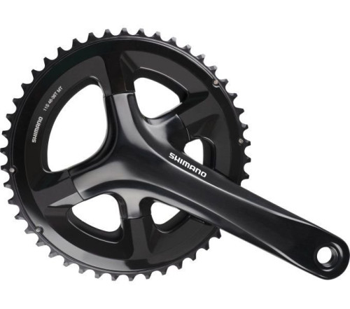 Crankstel 2 x 11 Speed Shimano Road FC-RS510 - 172,5/50-34T Met Holle as Zwart