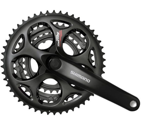 Crankstel 7/8 Speed Shimano Tourney FC-A073 - 170/50-39-30T Met Vierkante as Zwart