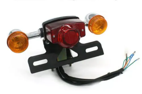 Achterlicht CHI GR.Retro/Sym Cello + Blank Raw 6pins connector stekker Bay15D 12V 21/5W BA15S 12V 10W