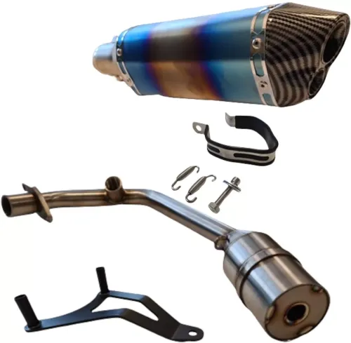 Uitlaat Alpha Styling - Piaggio Zip / Vespa Sprint 4T -  iGet Euro 4 (Multicolor / Carbon)