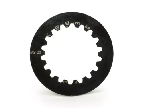 Stalen koppelingsplaat  BGM pro cosa2  vespa cosa2, px (vanaf 1995), positie 3+4, zonder inkeping   1,5 mm   (2x nodig)