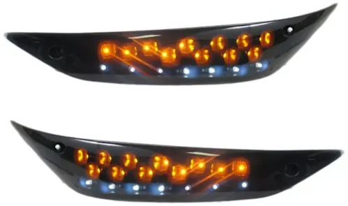 LED Knipperlicht Piaggio Zip 2000 Audi look - Smoke voorkant (links + rechts)