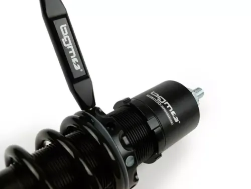 schokbreker achter  BGM pro sc/r1 sport, 330 mm  vespa px80, px125, px150, px200, t5 125cc, rally180 (vsd1t), rally200 (vse1t), sprint150 (vlb1t), ts125 (vnl3t), gt125 (vnl2t), gtr15 (vnl2t), v50, pv, et3   zwart