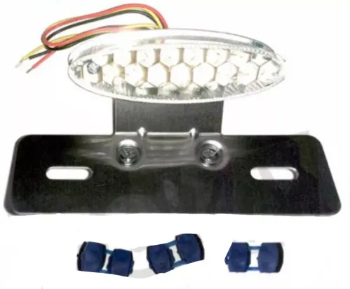 Achterlicht Uni Ovaal Led CE + ST Wit Benelux only	 