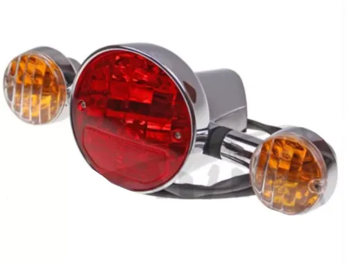 Achterlicht Aprilia Scarabeo 125/150/200cc ''99-''07  Bay15D 12V 21/5W - T10 12V 5W- BA15S 12V 5W G18	