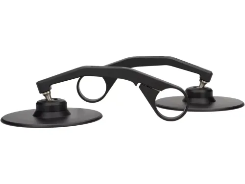 Paar Spiegels MOTO NOSTRA 1408 Aluminium CNC Ø=95mm Rond Stuuruiteinden Mat Zwart