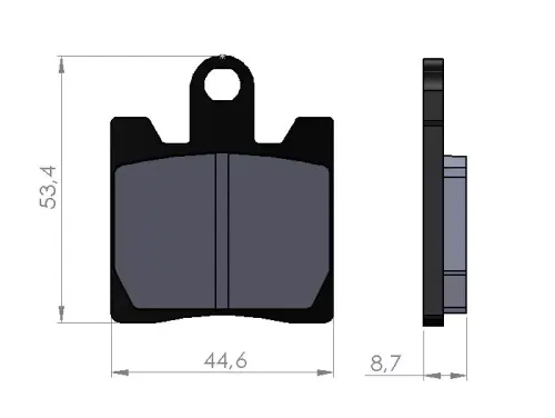 remblokken BGM 44.8x53.4mm kawasaki epsilon 250cc 2003 (v), suzuki an burgman 250cc 1998 2003 (v), an burgman 400cc 1998 2003 (v), cj sky wave / type s 250cc 2003 (f), ck sky wave 400cc 2003 (v), sym gt 500cc 2005 (v)