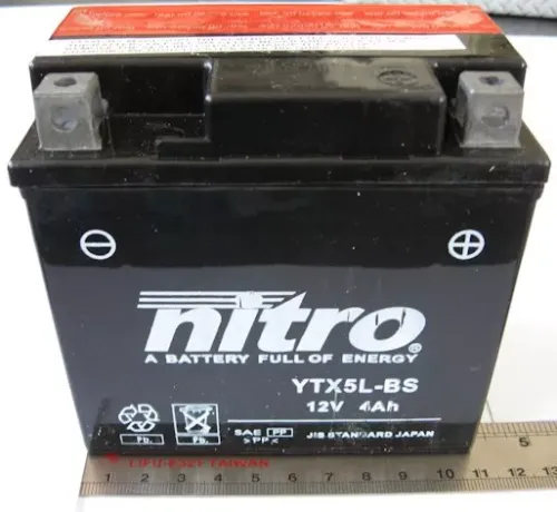 Accu Nitro Ytx5l-Bs - Onderhouds vrij (4Ah)