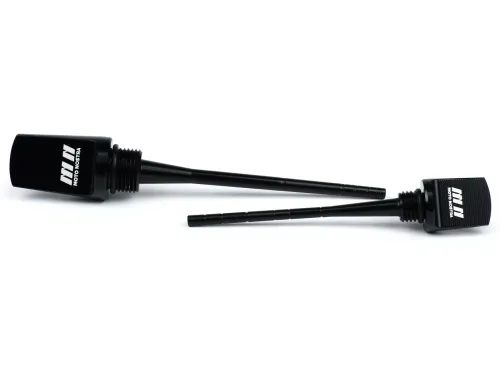 Set Olievuldoppen Met Peilstok Motorolie Versnellingsbakolie MOTO NOSTRA CNC Zwart Glanzend Vespa GTS HPE 300