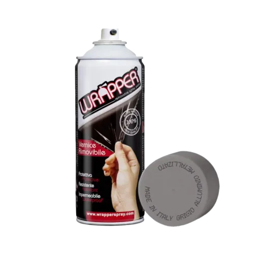 Wrapper Spray Spuitbus 400ml (Plasti Dip) - Aluminium Grijs Metallic