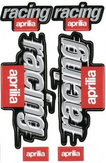 Sticker set - Aprilia racing zwart 6 delig