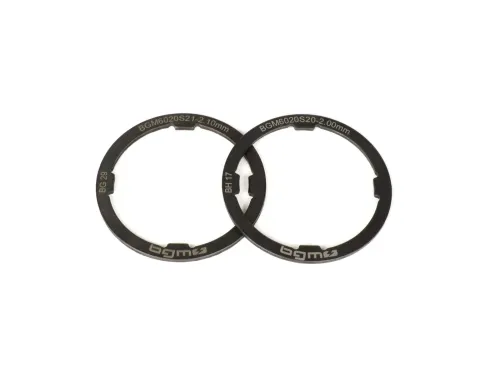 versnellingsbak shim set  BGM original  vespa largeframe vna, vnb, vba, vbb, gl, sprint, gt, gtr, ts, rally, px ( 1984)   2,00 2,50mm (+0,0 /  0 ,04mm)   6 stuks