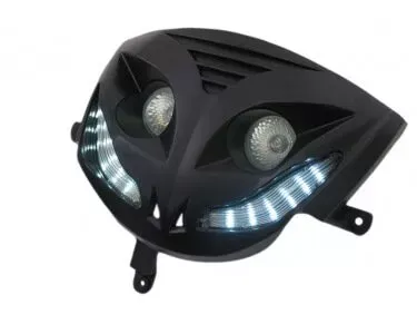 Koplamp Piaggio Zip Zwart (halogeen + LED)