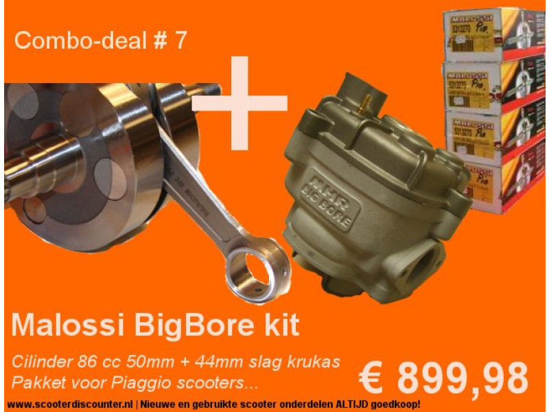 # 6 - Malossi Big Bore kit Piaggio scooters 86cc Cilinder+Krukas