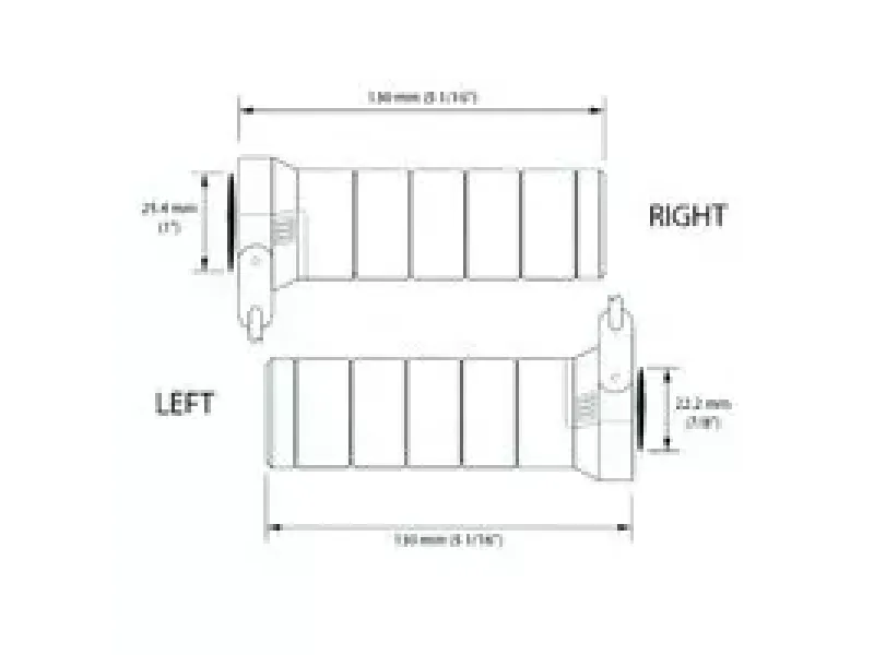 Verwarmde Handgreep Koso Titan 7/8" + 1" L=120mm Zwart Met Externe Schakelaar