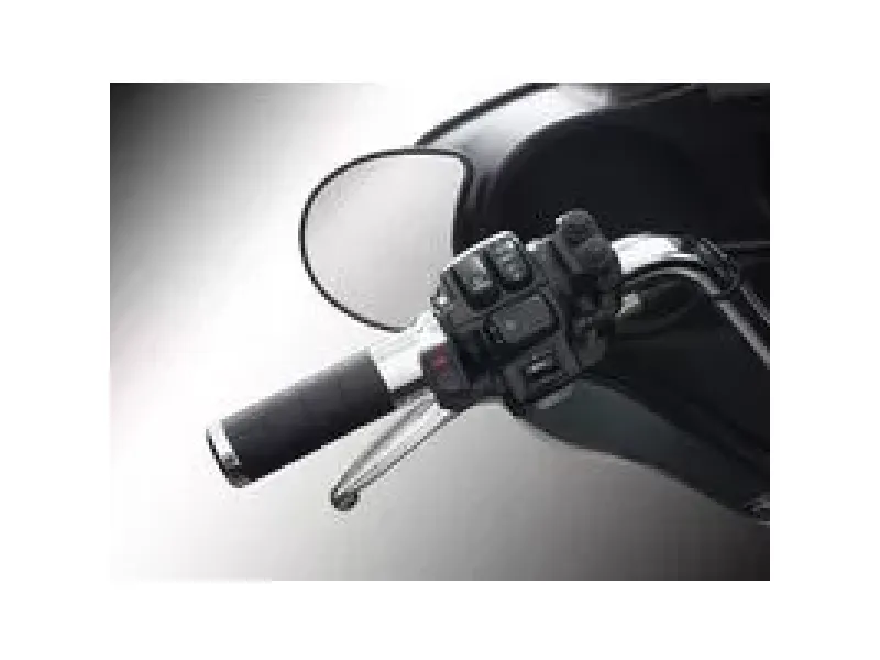 Verwarmde Handgreep Koso Titan-X Chrome M. Gentegreerde Schakelaar Harley Davidson W. Electr. Gasklep