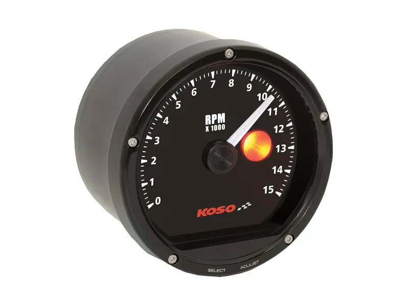 Tachometer Koso Zwart Max. 15000 RPM W. Schakelicht