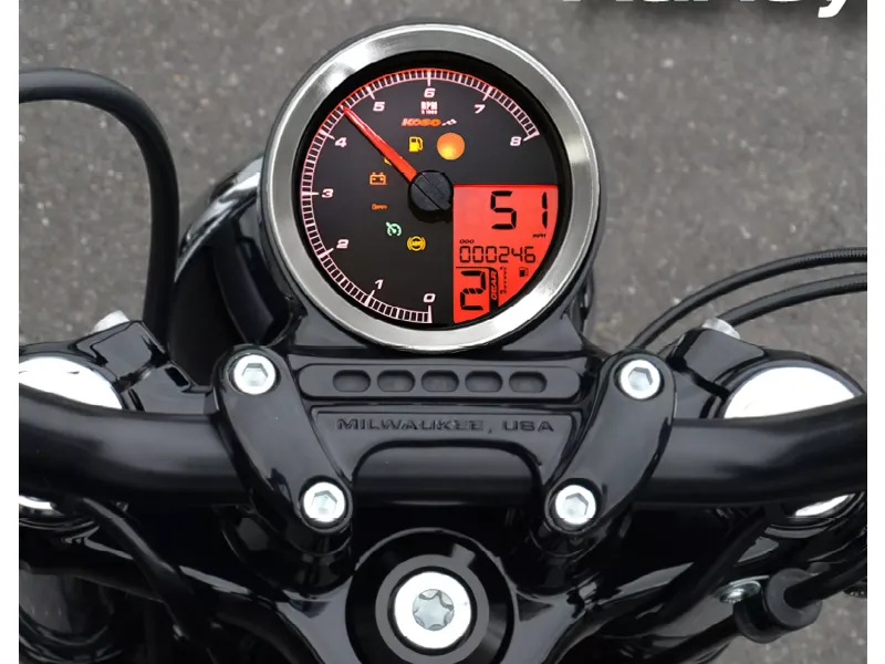 Snelheidsmeter Koso Zwart Harley Davidson HD / XL-883 / XL-1200 / Dyna / Softail NA 2011