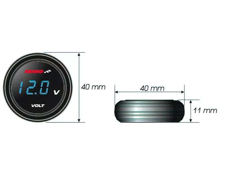 Voltmeter Digitale Koso Munt Blauw