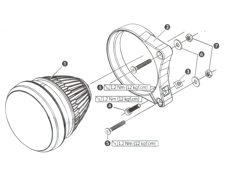 Koplamp (Dimlicht) Led Koso Hawkeye CE-Markering