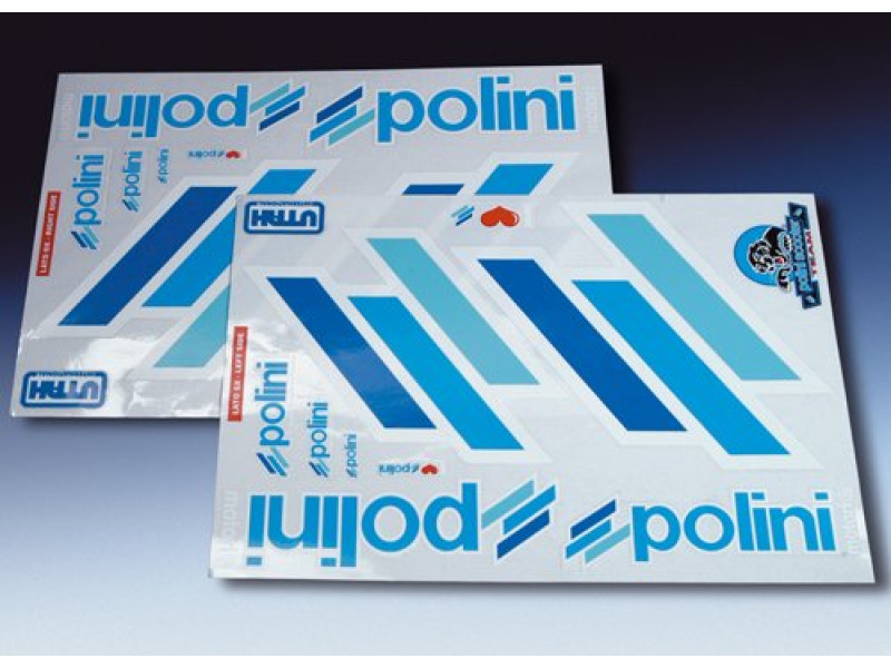 Team Polini Scooter Stickers Witte Rand