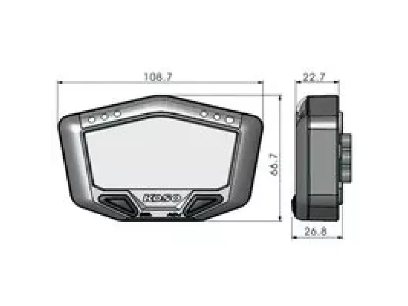 Snelheidsmeter Koso DB-02 Off-Road