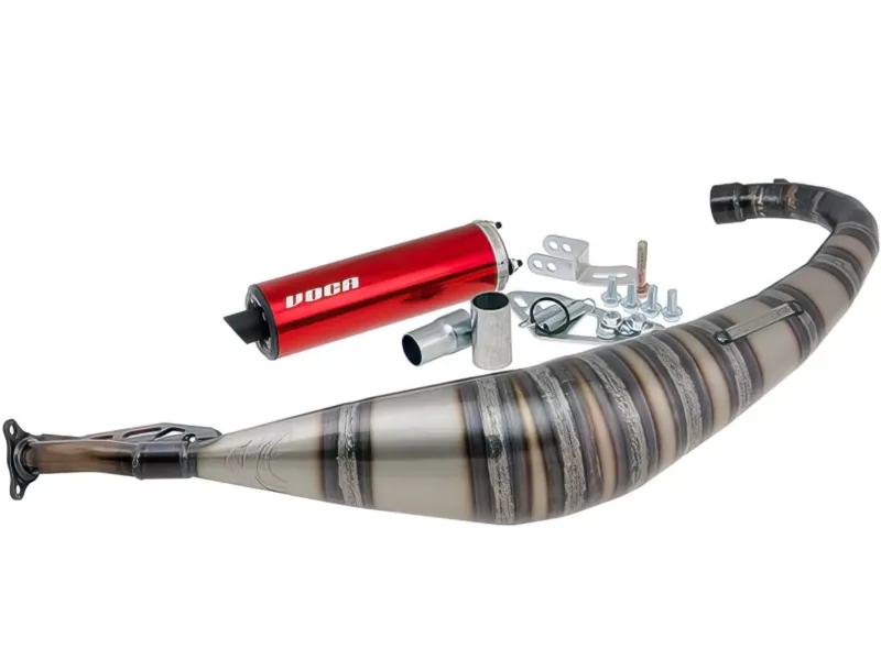 Uitlaat Voca Racing Rookie 50/70CC (Street-Legal) Minarelli AM6 Rode Aluminum Geluiddemper