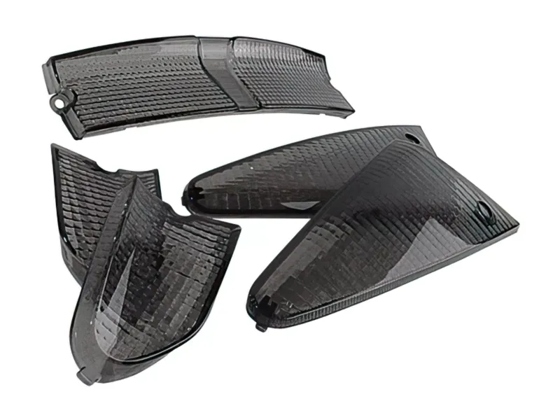 Knipperlicht Set STR8 (4) Met Achterlicht Aprilia SR50 (Voor 1997) Zwart Transparant