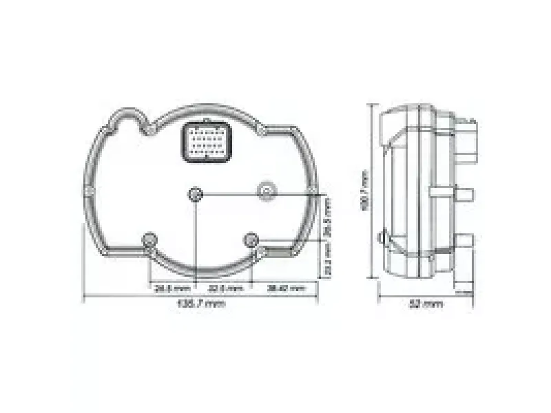 Snelheidsmeter / Tachometer Koso Rx2n 0-20000 RPM
