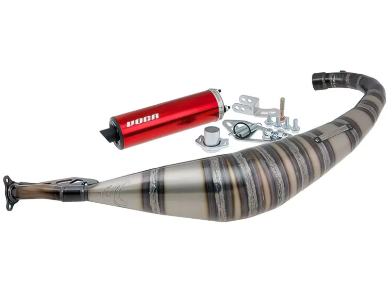 Uitlaat Voca Racing Rookie 50/70CC (Street-Legal) Derbi Senda DRD Rode Aluminum Geluiddemper