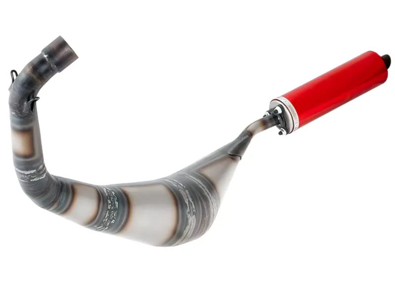 Uitlaat Voca Warrior 50-70CC Rode Geluiddemper Yamaha DT / X-Limit