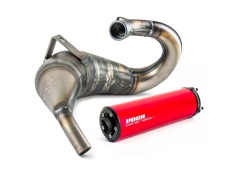 Voca Uitlaat Cross Rookie 50/70CC Rode Geluiddemper Yamaha DT / X-Limit