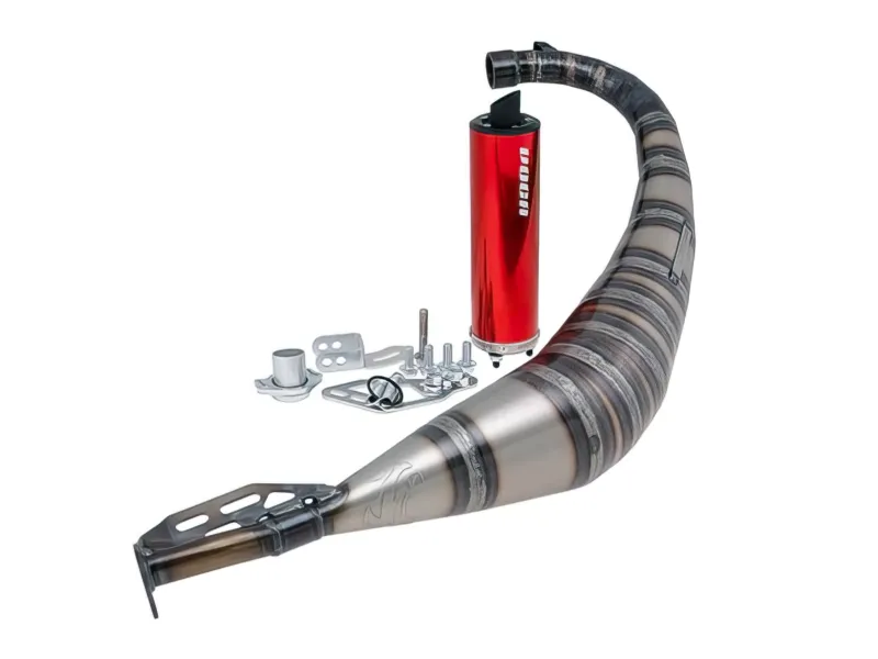 Uitlaat Voca Racing Rookie 50/70CC (Street-Legal) Derbi Senda DRD Rode Aluminum Geluiddemper