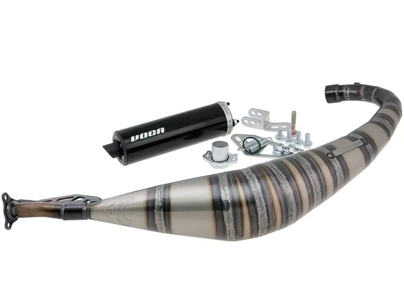 Uitlaat Voca Racing Rookie 50/70CC (Street-Legal) Derbi Senda DRD Zwart Aluminum Geluidddemper