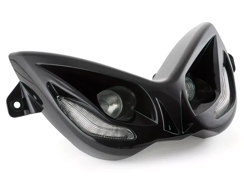 Koplamp Evo 2 Met Blauwe Leds MBK Nitro / Yamaha Aerox Zwart