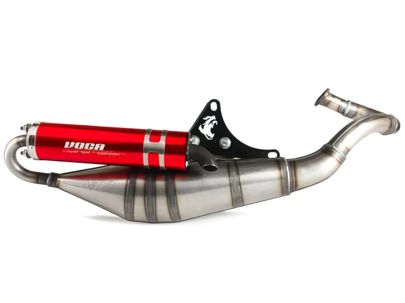 Voca Racing Uitlaat Sabotage V2 50/70 Piaggio NRG / Typhoon Rode Geluiddemper