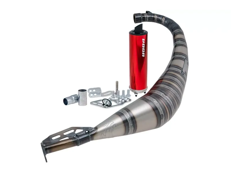 Uitlaat Voca Racing Rookie 50/70CC (Street-Legal) Minarelli AM6 Rode Aluminum Geluiddemper