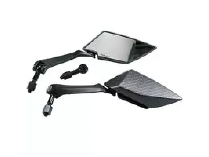 Spiegelset Koso TT, 2 Stuks. (Rh + Lh), Carbon Look/Zwart glas, M8 Raad
