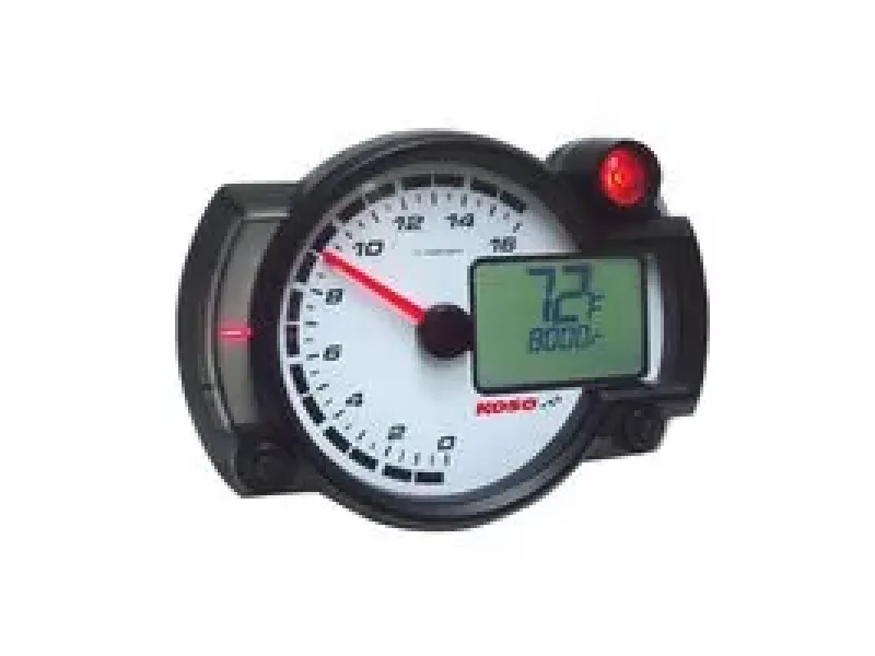 Tachometer / Thermometer Koso Rx2nr 0 - 16.000 RPM Met Shift Signaal