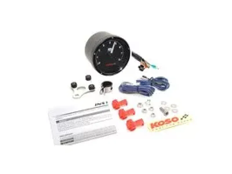 Tachometer Koso D=75mm 8.000RPM Zwart